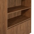 Amedeo Megapap melamine bookcase in walnut color 80x36x182cm.