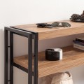Console Atlas Megapap metal - melamine color atlantic pine 140x35x80cm.