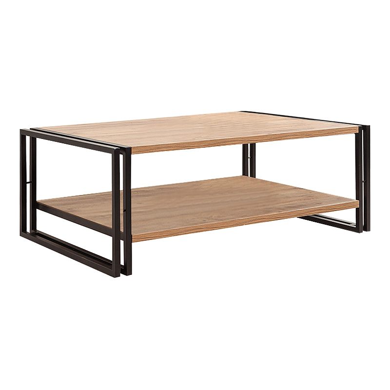 Coffee table Atlas Megapap metal - melamine color atlantic pine 110x70x40cm.