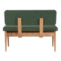 Two-seater sofa - Alden Megapap melamine bench - green fabric 110x40x85cm.