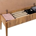 Two-seater sofa - Alden Megapap melamine bench - anthracite fabric 110x40x85cm.