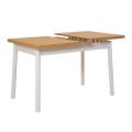 Jemmy Megapap melamine extendable table in natural - white color 120/153x75x77cm.
