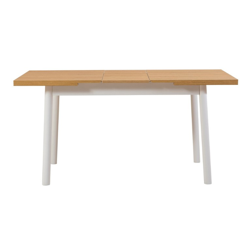 Jemmy Megapap melamine extendable table in natural - white color 120/153x75x77cm.