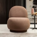 Πολυθρόνα Tina Megapap υφασμάτινη χρώμα cappuccino 74x85x75εκ.