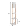 Nora Megapap flora lamp MDF - fabric in natural - white color 21x21x135cm.