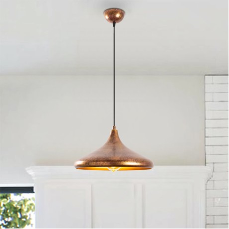 Barek Megapap E27 metallic ceiling lamp in bronze color Φ34x119cm.
