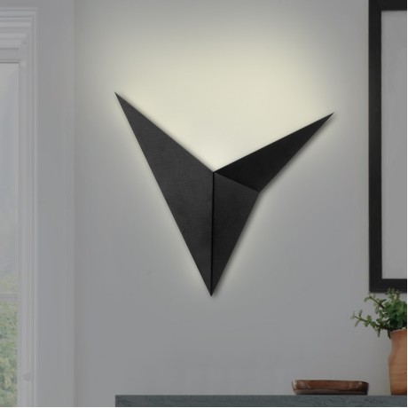 Bird Megapap metal in black color 34x5x34cm.