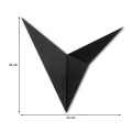 Bird Megapap metal in black color 34x5x34cm.