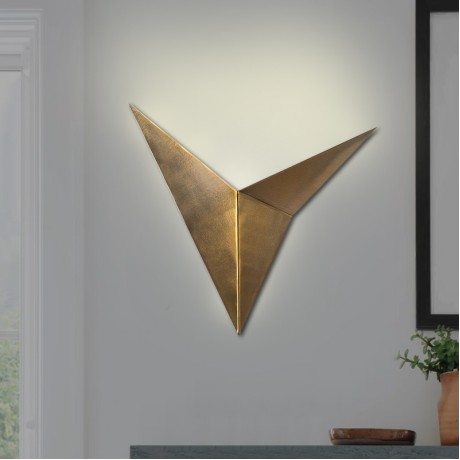 Bird Megapap metal in gold vintage color 34x5x34cm.