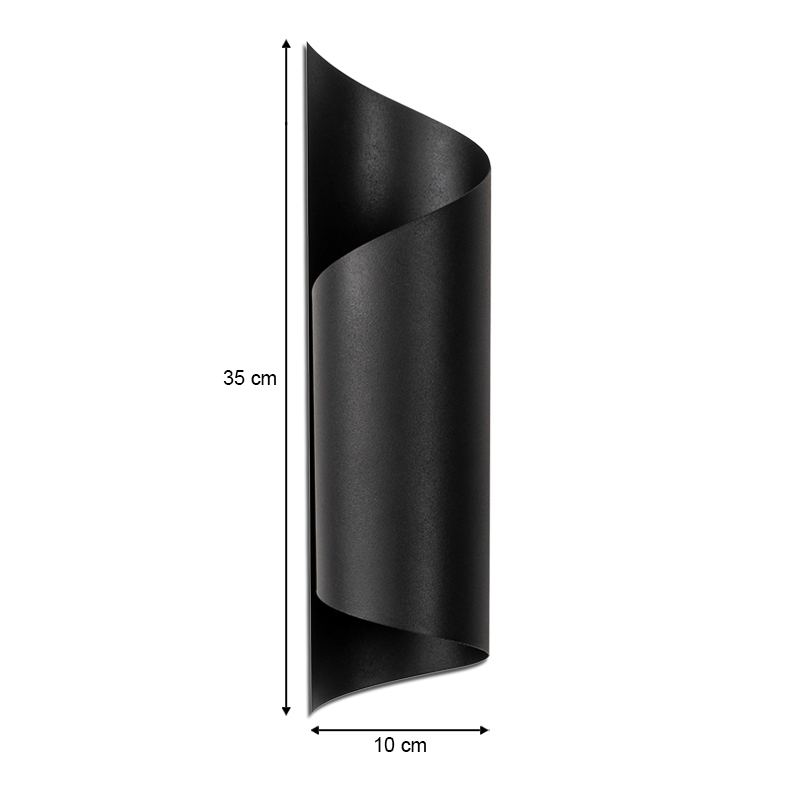 Sivani Megapap E27 metal in black color Φ10x35cm.