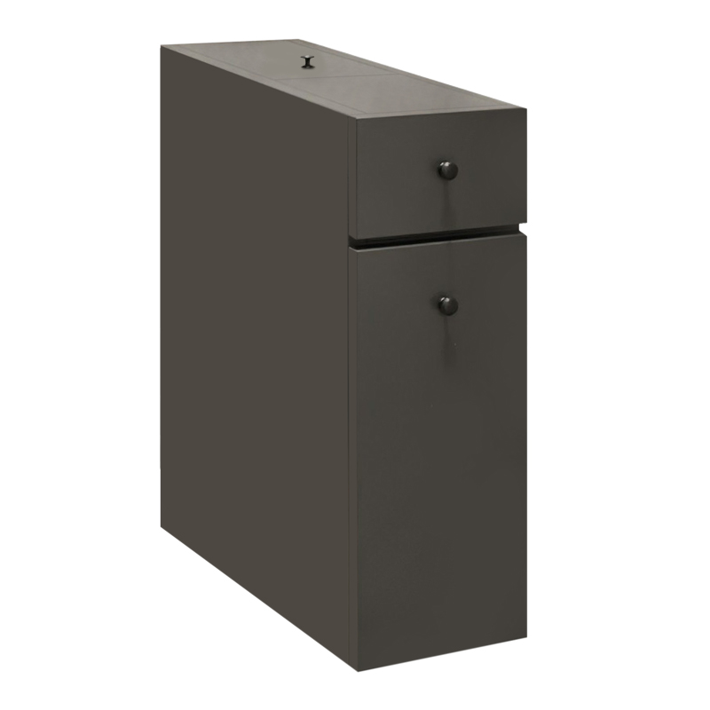 Calencia Megapap melamine bathroom cabinet in anthracite color 20x60x55cm.