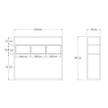 Κονσόλα Guarda Megapap χρώμα μπεζ travertine - χρυσό 100x29x90εκ.