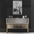 Luxe Megapap melamine buffet in travertine - gold color 120x30x80cm.
