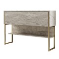 Luxe Megapap melamine buffet in travertine - gold color 120x30x80cm.