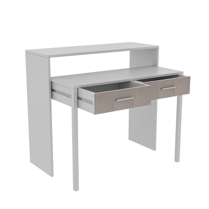 Nena Megapap melamine console / desk in white color 99x36/58x88cm.