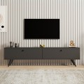Paris Megapap melamine TV stand in anthracite color 160x25x35cm.