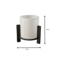 Φωτιστικό επιτραπέζιο Pine Megapap E27 Mdf - ύφασμα Pvc χρώμα μαύρο - κρεμ Ø20x20εκ.