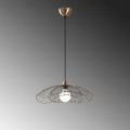 Farac Megapap E27 metallic ceiling lamp in gold vintage color Ø50x31/111cm.