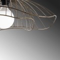 Farac Megapap E27 metallic ceiling lamp in gold vintage color Ø50x31/111cm.