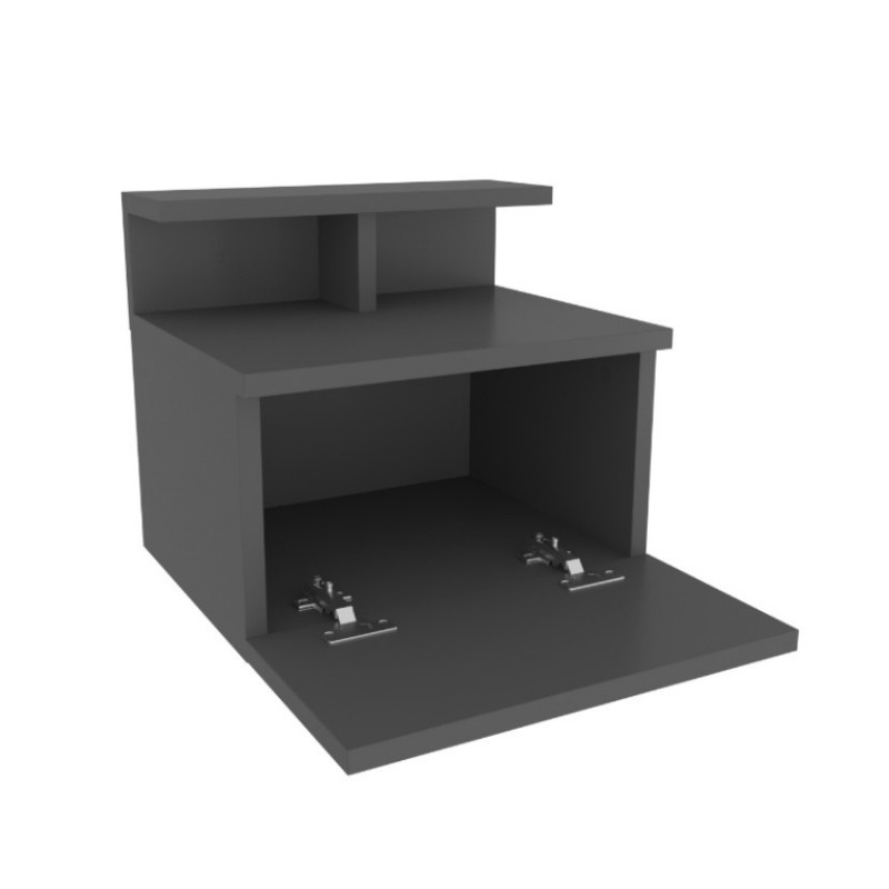 Arsen Megapap melamine wall nightstand in anthracite color 39,8x31,9x35cm.