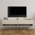Arges Megapap melamine wall TV furniture in travertine color 140x29.6x30cm.