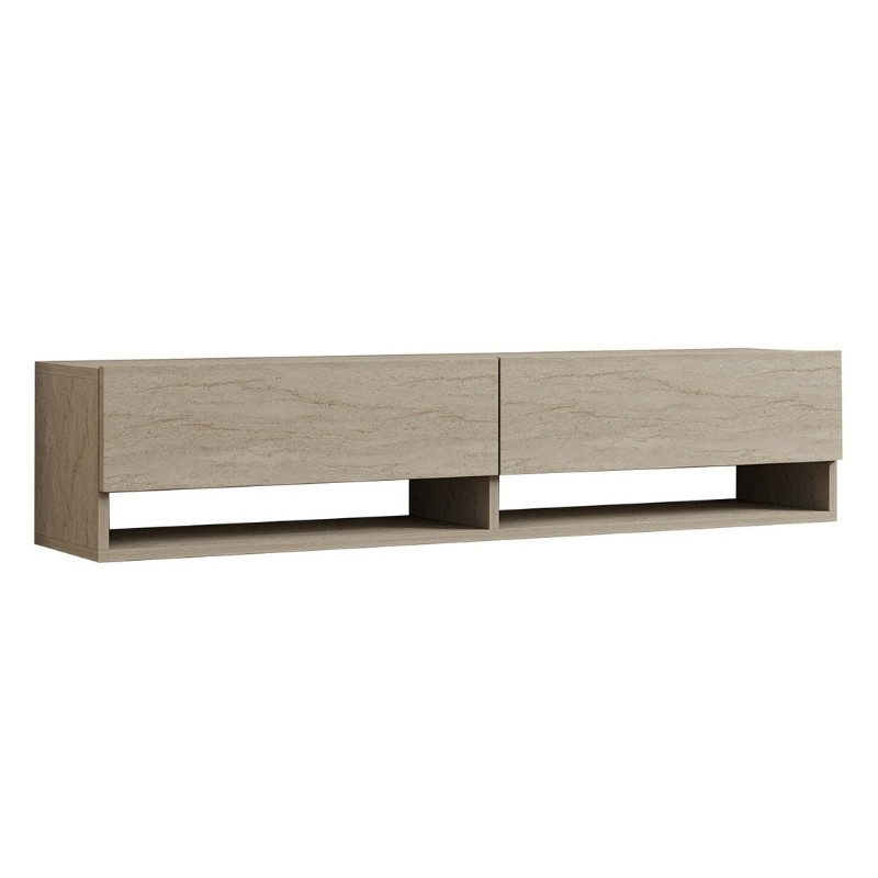 Arges Megapap melamine wall TV furniture in travertine color 140x29.6x30cm.
