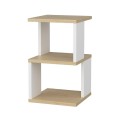 Carter Megapap melamine nightstand in oak - white color 29.6x29.6x49.4cm.