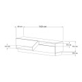 Koza Megapap melamine tv stand in travertine color 160x40x45cm.