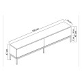 Lord Megapap melamine tv stand in black - gold color 180x30x47cm.