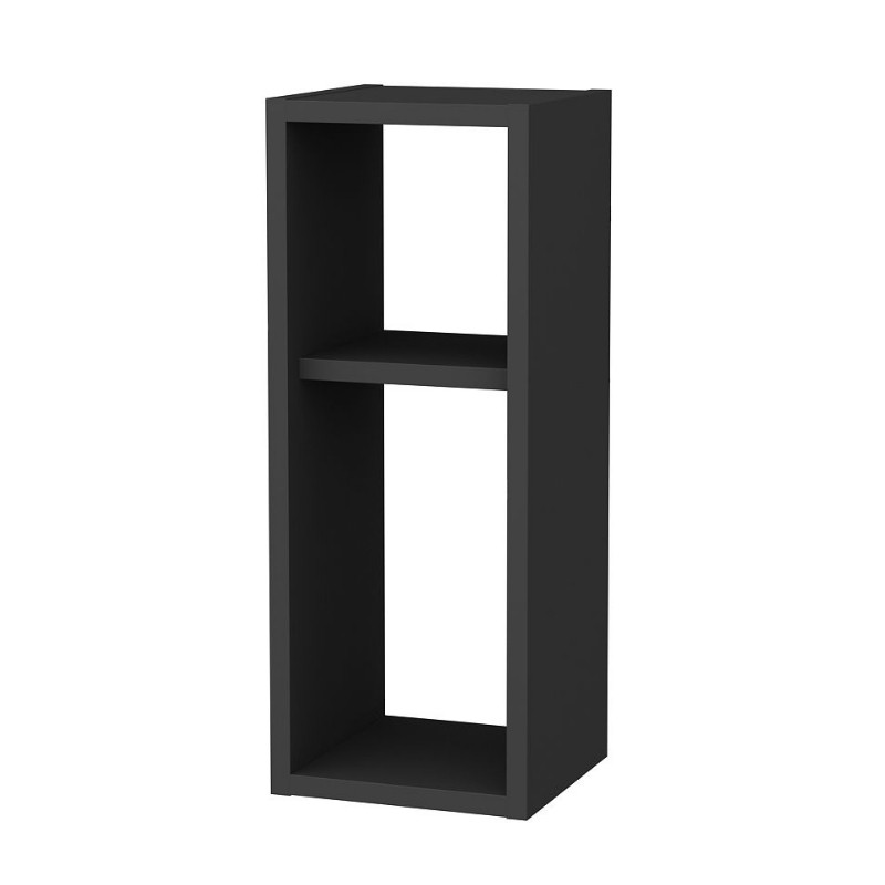 Sault Megapap melamine wall nightstand in anthracite color 23,2x22x59.6cm.