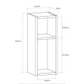 Sault Megapap melamine wall nightstand in anthracite color 23,2x22x59.6cm.