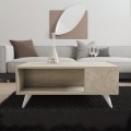 Yuka Megapap melamine coffee table in travertine color 90x60x39.5cm.