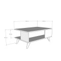 Yuka Megapap melamine coffee table in travertine color 90x60x39.5cm.