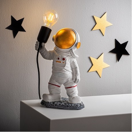 Astronaut Megapap polyester table lamp in white color 20x15x32cm.