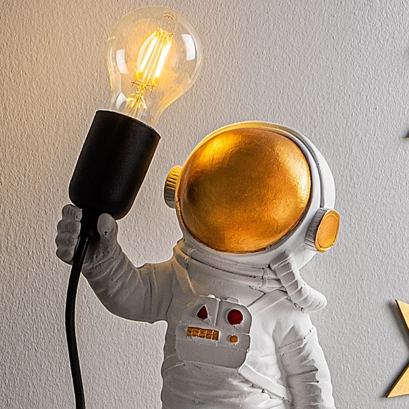 Astronaut Megapap polyester table lamp in white color 20x15x32cm.