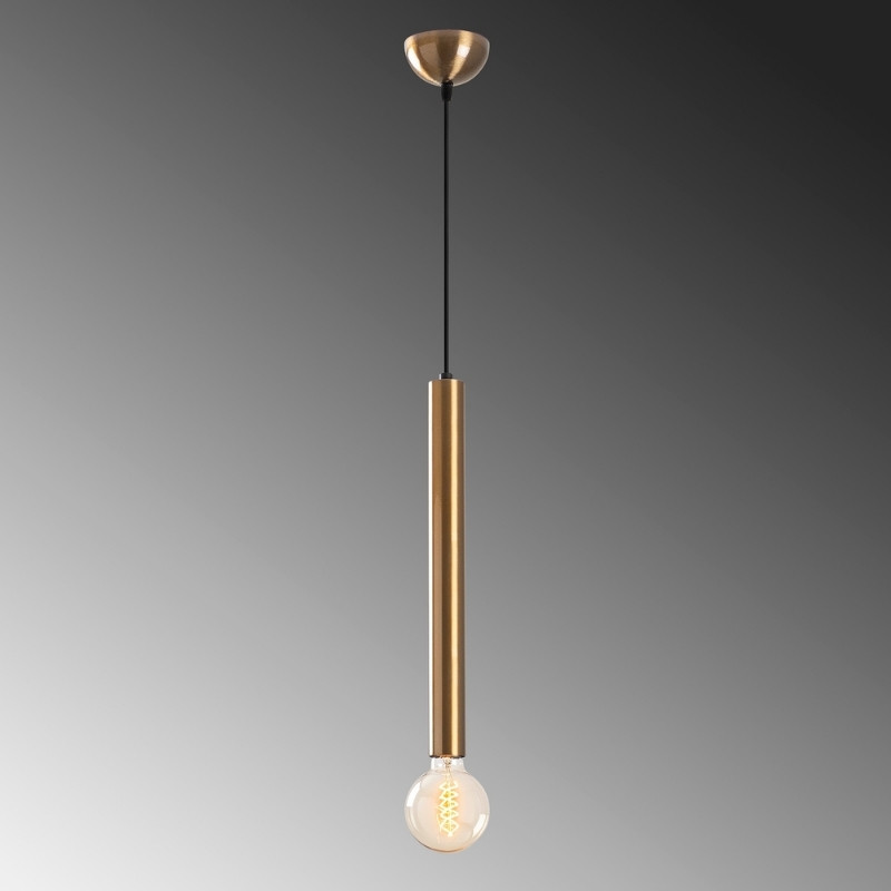 Lizy I Megapap E27 metallic ceiling lamp in vintage gold color Ø4x139cm.