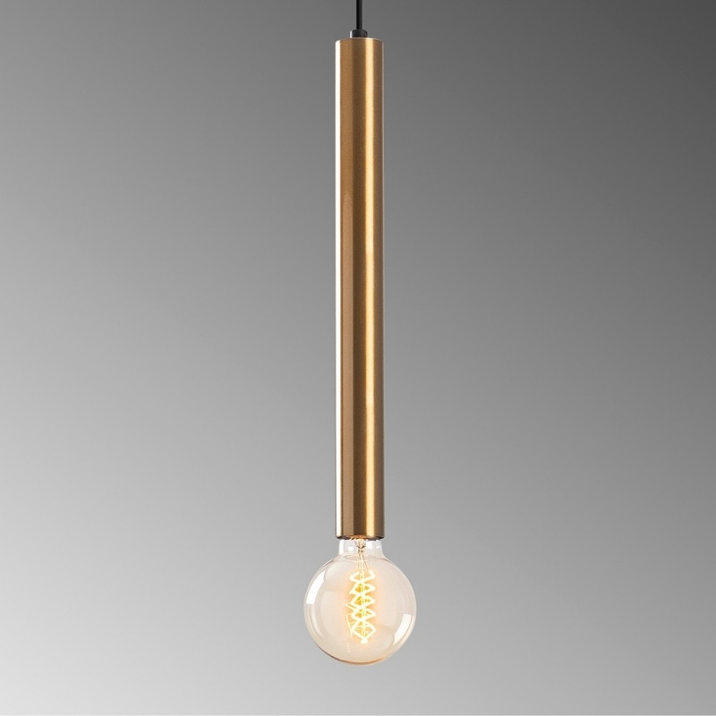 Lizy I Megapap E27 metallic ceiling lamp in vintage gold color Ø4x139cm.