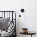 Aden Megapap E27 wall lamp in black color 6x12x27cm.