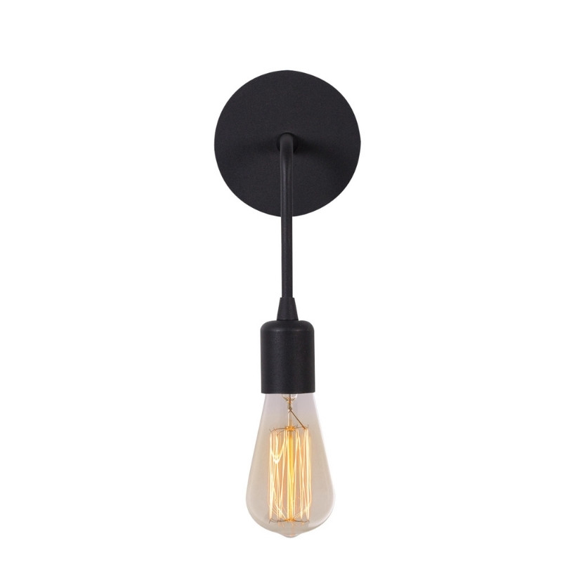 Aden Megapap E27 wall lamp in black color 6x12x27cm.