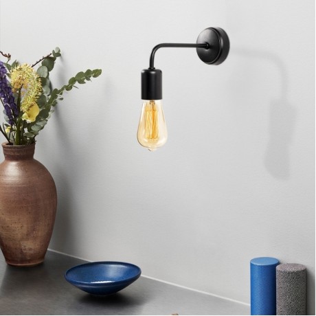Aven Megapap E27 wall lamp in black color 8x20x15cm.