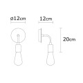 Arken Megapap E27 wall lamp in gold vintage color 12x12x20cm.