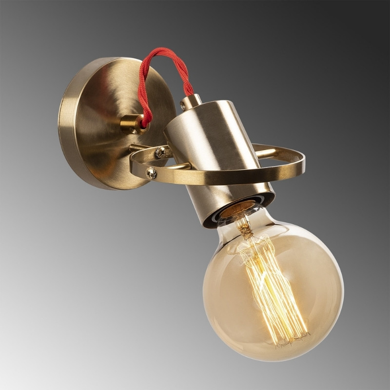 Asen Megapap E27 wall lamp in gold vintage color 12x17x13cm.