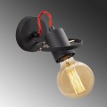 Asen Megapap E27 wall lamp in black color 12x17x13cm.