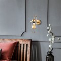 Vole Megapap E27 wall lamp in gold color 10x12x32cm.
