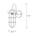 Vole Megapap E27 wall lamp in gold color 10x12x32cm.