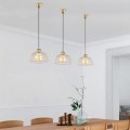 Treiso Megapap  E27 metallic ceiling lamp in gold color Ø28x126cm.
