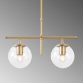 Nilufer Megapap E27 metallic two-light ceiling light in gold color 52x15x76cm.