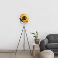 Grando Megapap metal floor lamp in black - gold vintage color Ø62x160cm.