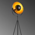 Grando Megapap metal floor lamp in black - gold vintage color Ø62x160cm.
