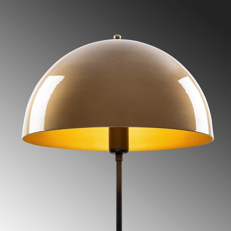 Zero Megapap metal floor lamp in black - gold color Ø50x170cm.